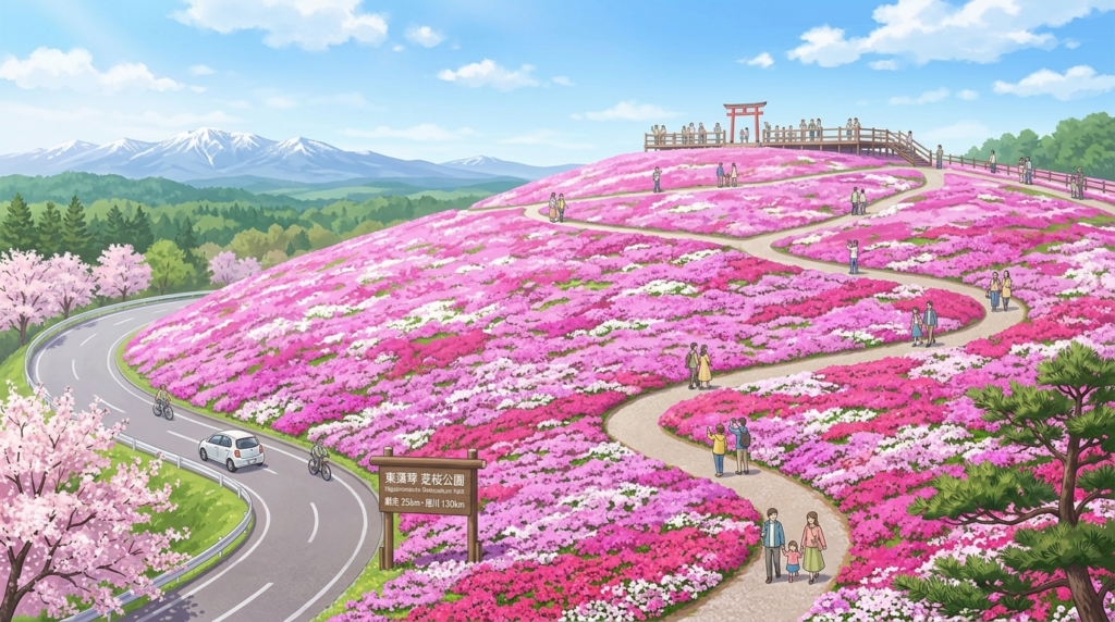 芝桜まつりイラスト