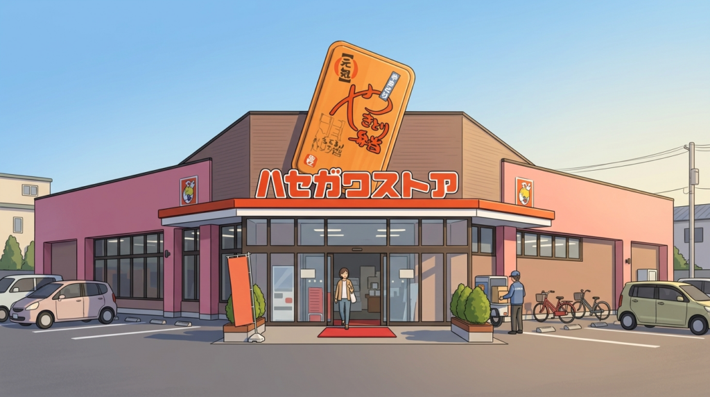 自分の写真からの中道店イラスト