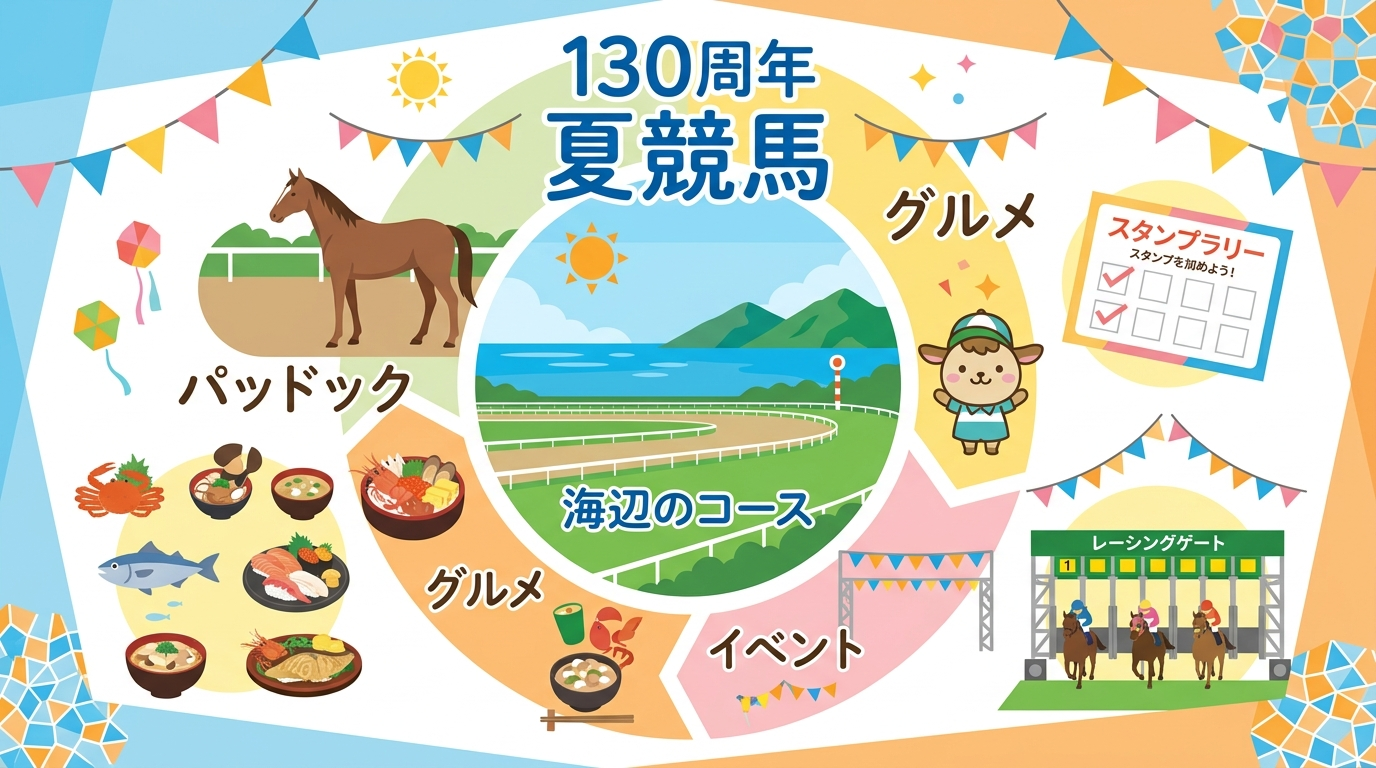 【完全保存版】函館競馬場で夏競馬を満喫！130周年イベント・グルメ・楽しみ方ガイド