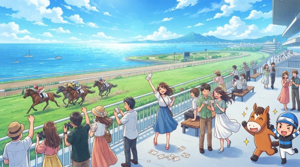 海が見える競馬場