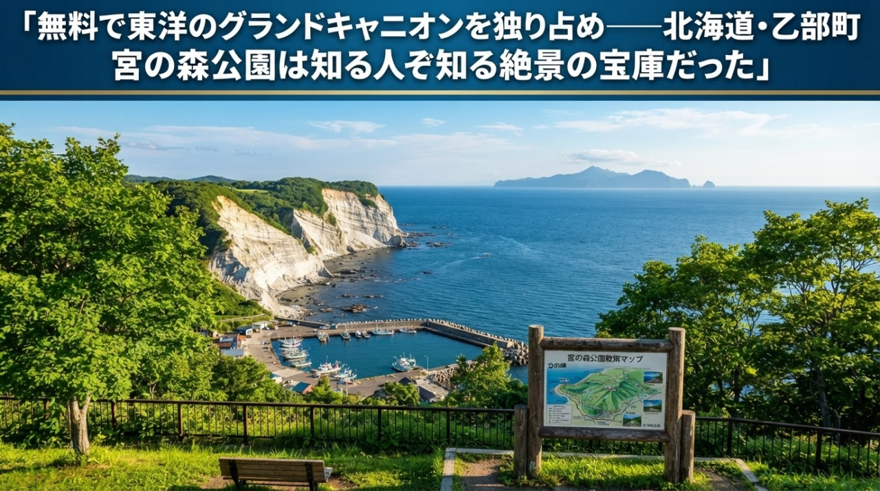 【乙部町・宮の森公園】館の岬と日本海を一望!北海道の知られざる絶景スポット